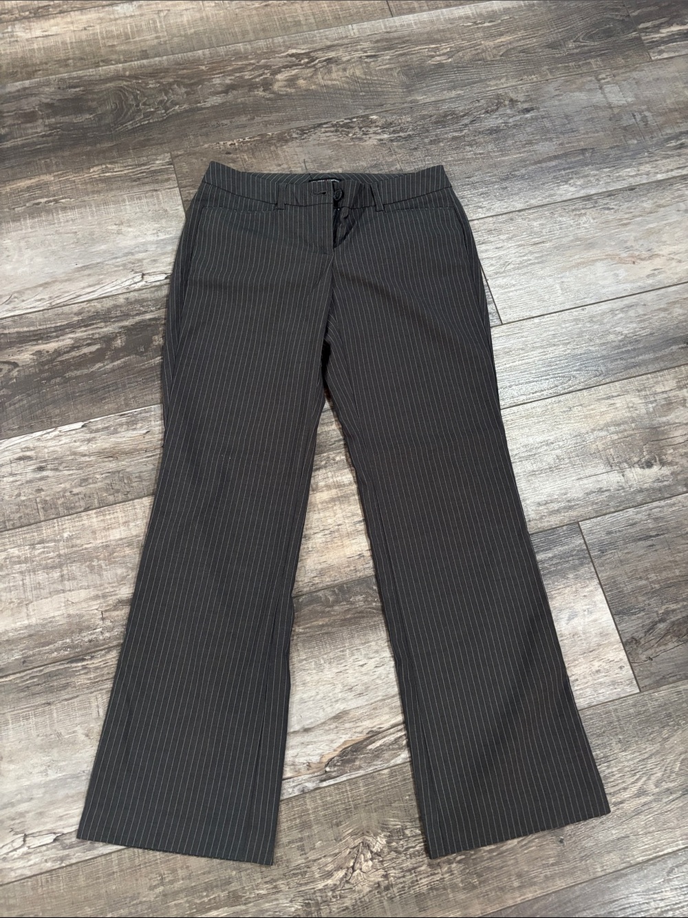 New York & Company Grey Pinstripe Trousers